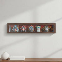Chinese Opera Theatrical Face Art Vintage Opera Face Covering Wall Art Gallery Quality 3D Framed Arts for Living Room