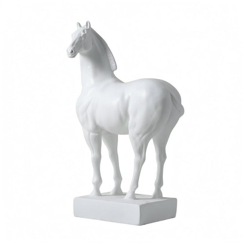 Standing Horse Figurine Rectangular Base Standing Horse Statue Indoor