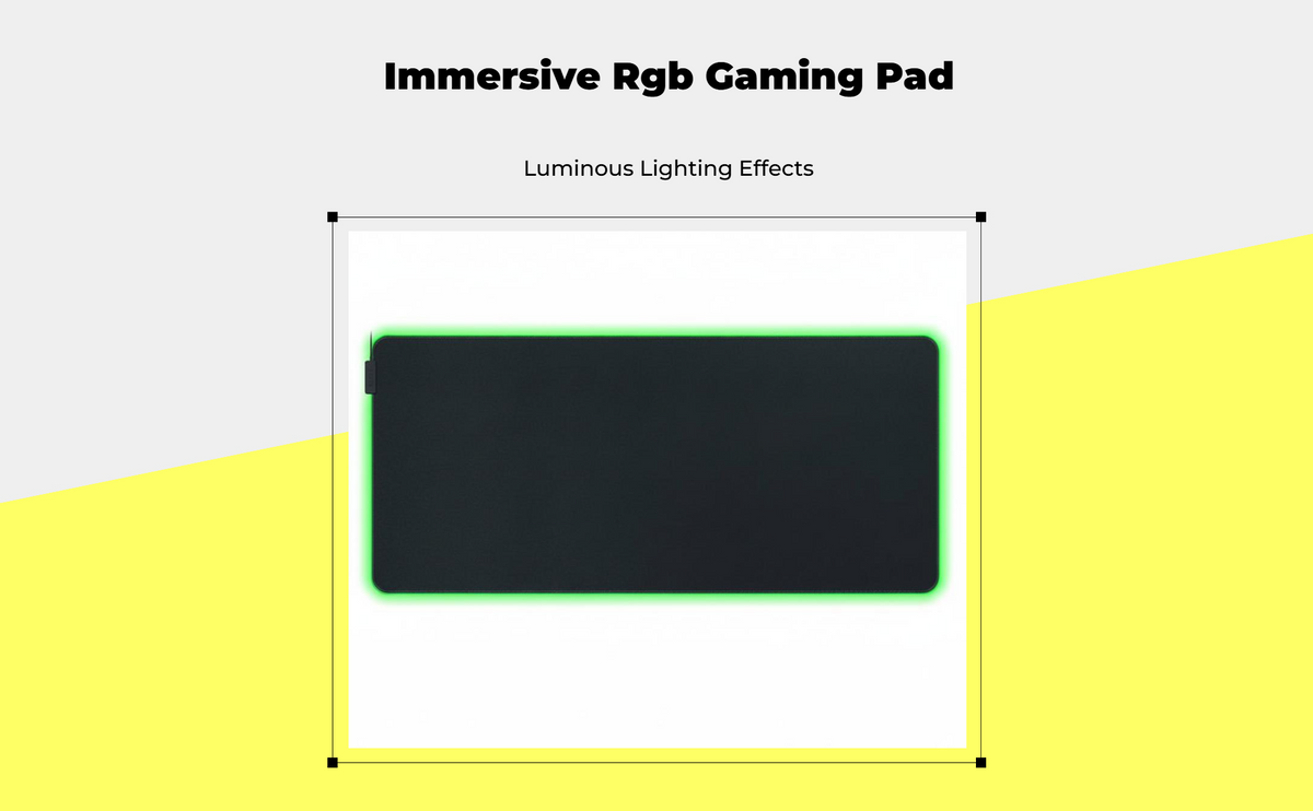 RGB mousepad, non-slip base.