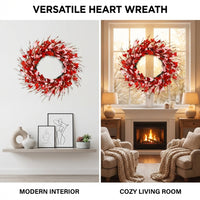 Romantic Wreath Artificial Flower Wreath Home Decor for Couples, Anniversary, Living Room