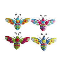 4 Pieces Iron Bee Wall Hanging Nature Inspired Design Metal Bee Wall Decor