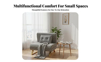 Single Fold-Retractable Lounger Foldable Multi-Position Armchair Bed Space-Saving Easy to Reshape for Office Workers, Balcony