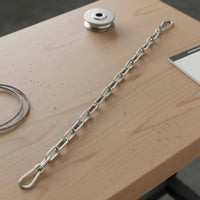 Gym Cable Attachment Metal Set Extension Chain with Carabiners Stainless Steel Cable Extension Chain for Athletes
