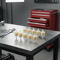 10 Pieces Compact Fuel Filter with Transparent Shell Barbed Heater Fuel Filter High Quality Easy to Use for Engine Bay