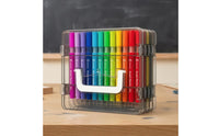 48 Pieces Transparent Storage Case Soft-Tip Markers Assorted Colors 48 Acrylic Markers Acrylic Paint Pens for Drawing, Coloring