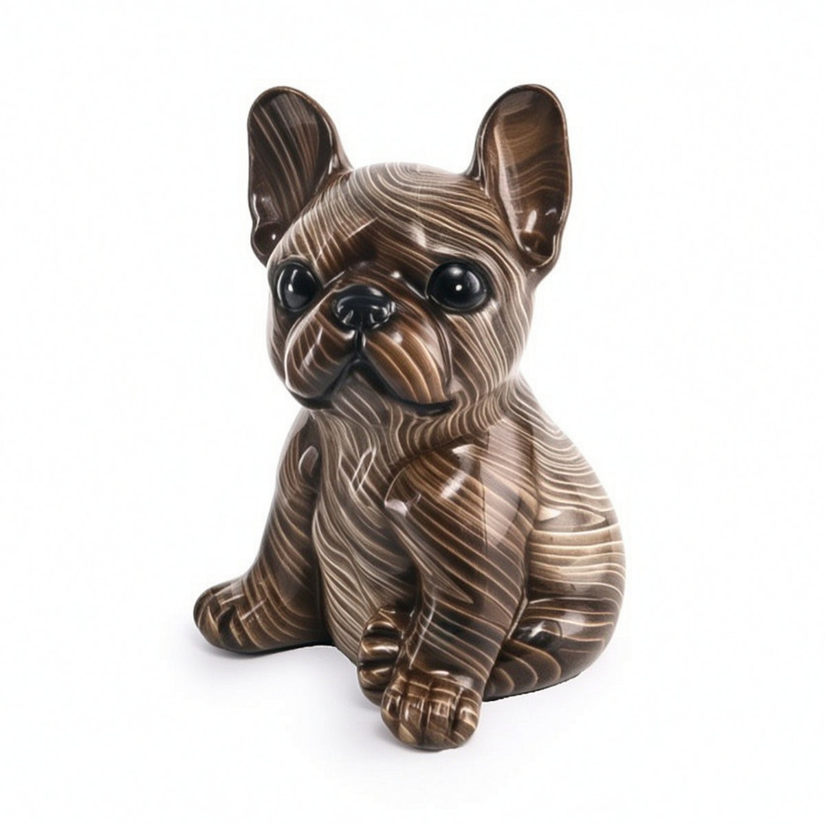 Dog Figurine Glossy Decorative Canine Sculpture Tabletop Home Decor for Entryway