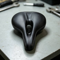 Wear-Resistant Cycle Saddle with Cutout Ergonomic Bike Seat with Metal Rails Comfortable Cycle Seat Easy to Install for Commuters, Cyclists
