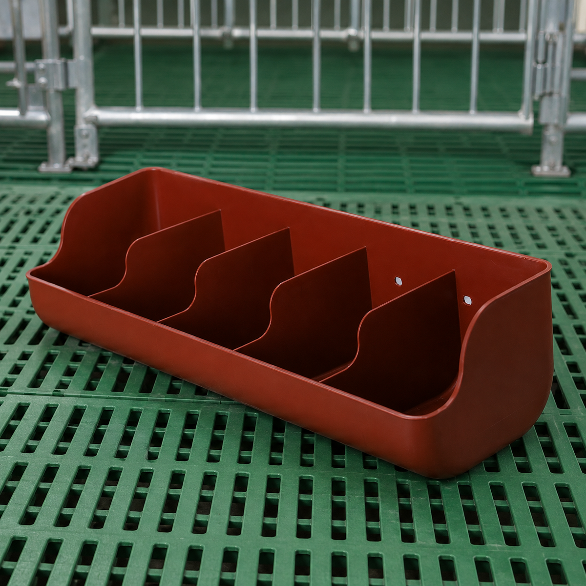 Piglet Feeder Trough, 5 Compartment Hanging Pig Feeder for Farrowing Pen Rectangular Piglet Feed Dispenser