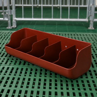 Piglet Feeder Trough, 5 Compartment Hanging Pig Feeder for Farrowing Pen Rectangular Piglet Feed Dispenser