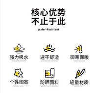 NuJune加绒保暖毛巾衣潜水防寒披风温泉浴袍加厚冬泳斗篷防风吸水