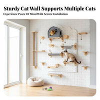 configurable Pegboard Cat Wall DIY Combination configurable Cat Climbing System Space-Saving Pet Furniture for Apartment Dwellers, Indoors, Living Room, Bedroom