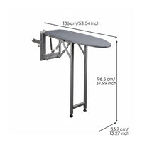 Wall-Mounted Ironing Board Foldable Foldaway Ironing Board Adjustable Height