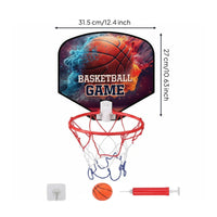 No-Drill Wall-Mounted Basketball Hoop Easy to Install Sports Toy Long-Lasting Materials for Children, Indoor