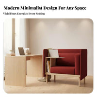 Highrear Privacy Chair with Side Table Ergonomic collaborativemfort Upholstered Highrear Armchair Modern aesthetic collaborativemmercial Furniture for Adults, Lounge, Library