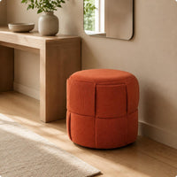 Woven Ottoman Stool Easy to Assemble Round Woven Stool Decorative