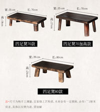 Solid Wood Tatami Low Table Chinese Style Tea Table for Floor Use