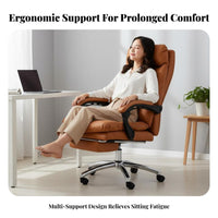 Reclining Office Chair with Footrest High Back Design for Study Room, Executives