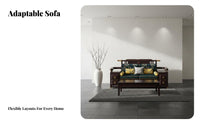 Asian design Couch and Table collection tranquil Aesthetic Multi-Piece Couch with Chaise All-Season Use Sofa Set for Families, Apartment Dwellers, Lounge Area