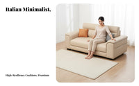 Light Luxury Design Modern Straight Line Sofa Wear Resistant Minimalist Couch Easy to Clean Multi Seater Sofa Solid Wood Frame for Apartment Dwellers, Homeowners, Families, Living Room, Home, Lounge Area
