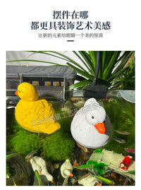 树脂仿真浮水鸭摆件花园庭院水池水缸水槽漂浮造景柯尔鸭装饰品.
