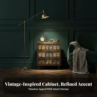 Multi-Drawer Accent Chest Vintage & Design Patterned Front Chest of Drawers Decorative Design Sturdy Construction