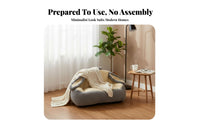 Compact Size Bunny Ear Loveseat Cute Design Soft Chair Skin-Friendly Floor Sofa High-Elastic Filling for Apartment Dwellers, Young Adults, Teenagers, Lounging, Small Apartments, Living Room, Playroom