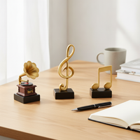 Luxury Saxophone Violin Resin Ornament for Wine Cabinet TV Cabinet Desktop Music Craft Instrument Model