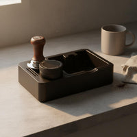 Espresso Tamping Station Multi-Function Coffee Knock Box Built-in Storage
