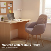Upholstered Vanity Chair with Backrest Back Support Makeup Stool Soft Cushion