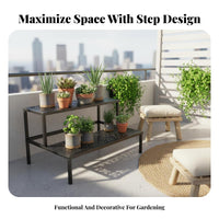 3-Tier Stepped Plant Shelf Stable Load-Bearing 3-Tier Plant Stand Heavy Duty