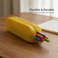 Macaron Multi-layer Accordion Pencil Pouch with Rainbow Zipper for Students