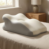 Ergonomic Prone Sleeping Pillow Recessed Hollowed Middle Memory Foam Prone