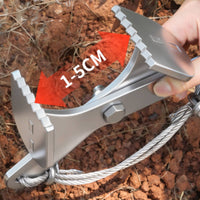Tree Root Clamp Tool Serrated Gripping Edges Root Pulling Clamp Cross-Braced