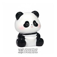 Miniature Size Cute Panda Figurine Detailed Craftsmanship Resin Panda Ornament Creative Styling House Decoration for Children, Students, Car Dashboard, Desktop, Bookshelf