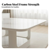 2 Pieces High-Low Nesting Tables Minimalist Look Living Room Furniture Waterproof Easy Assembly for Small Areas, Perusing Nook