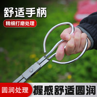 不锈钢捕鱼夹户外抓鱼虾蟹神器赶海赶河多功能捞鱼装备漏网捕鱼器