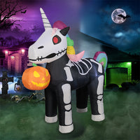 1.5M Halloween Inflatable Pumpkin Unicorn with LED Lights (US Plug)