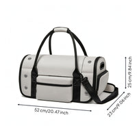 Pet Carrier Bag with Trolley Sleeve Breathable Pet Carrier with Suitcase Sleeve Hands for Commuters, Small Dogs, Travel,Car Trips