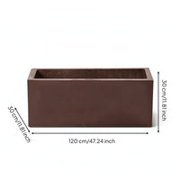 Cement Planter Box Stone-Like Rectangular Planter Box Matte Plant Container for Gardeners, Homeowners, Balcony, Garden, Courtyard