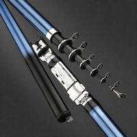 Carbon Fiber Telescopic Fishing Rod, 5 Section Very Hard Fishing Pole, Portable Freshwater Fishing Rod for Stream, Reservoir, Pond