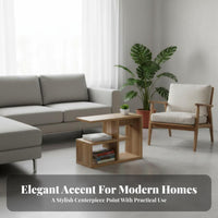 Multi-Level Accent Table Minimalist Design Nightstand Versatile Use for Students