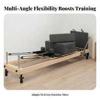 Foldable Pilates Reformer Space-Saving Pilates Core Bed Multifunctional Folding Reformer Machine for Beginners, Adults, Strength Training, Gym, Indoor