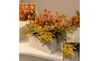 Flower Centerpiece with Wooden Box Faux Artificial Flower Centerpiece Decorative Table Decoration for Thanksgiving
