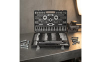 110 Pieces Organized Tap and Die Set with Storage Case Ergonomic Tap and Die Set with Wrenches Portable Threading Tool Kit Complete for Machinists, Mechanics, Workshop, Machine Repair