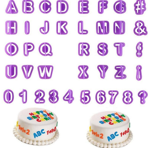 40 Pieces Letter Stamp DIY Fondant Letter Stamps Personalized Designs