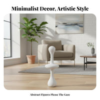 Abstract Design Stylized Poodle Figurine Minimalist Design Tabletop Sculpture Handmade House Decoration for Art Lovers, Interior Designers, Homeowners, Living Room, Bookshelf, Entryway, Office Desk