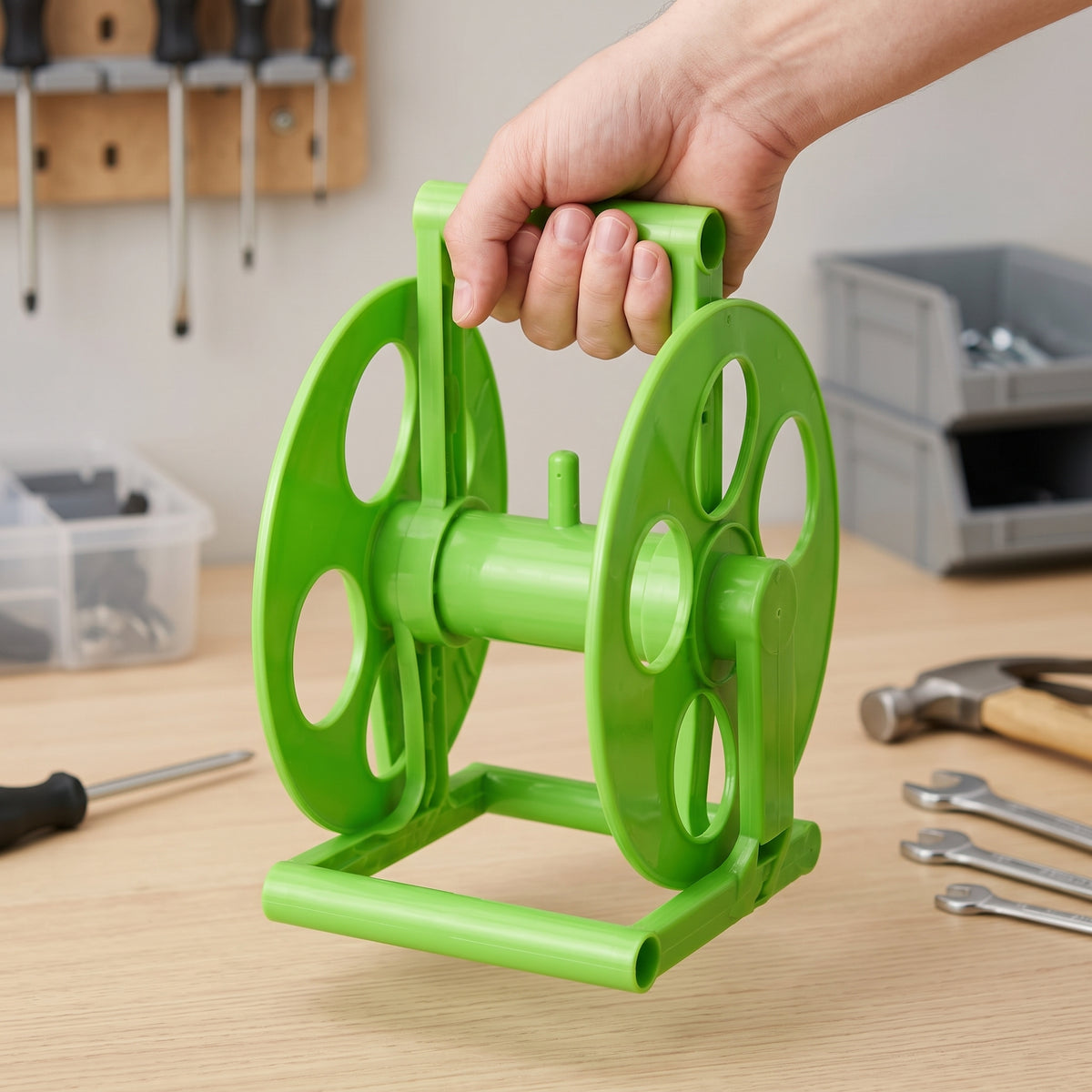 Cable Reel Empty Spool Winding Reel Wire Storage Rack Hand Crank Wire Dispenser Extension Cord Reel
