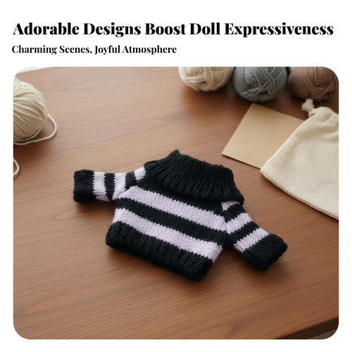 20cm Doll Sweater Versatile Decoration Doll Sweater Stretchable Fit Miniature Winter Clothes for BJD Owners