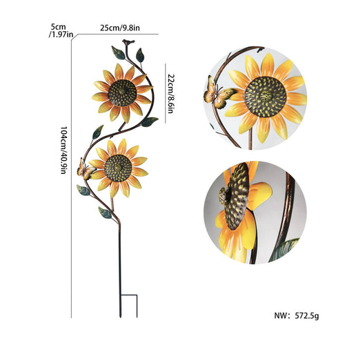 Blossom Wind Ornament Wind Waterproof Metal Blossom Wind Ornament Yard for Lawn