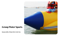 Inflatable Inflatable Banana Multi-Person Towable Flying Fish Raft Exciting Ride Inflatable Rotating Gyro for Tourists, Teenagers, Beach, Lake, Resort